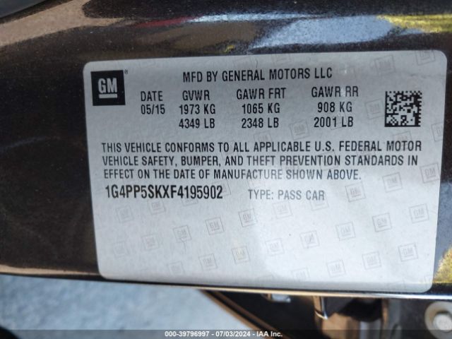1G4PP5SKXF4195902 Buick Verano