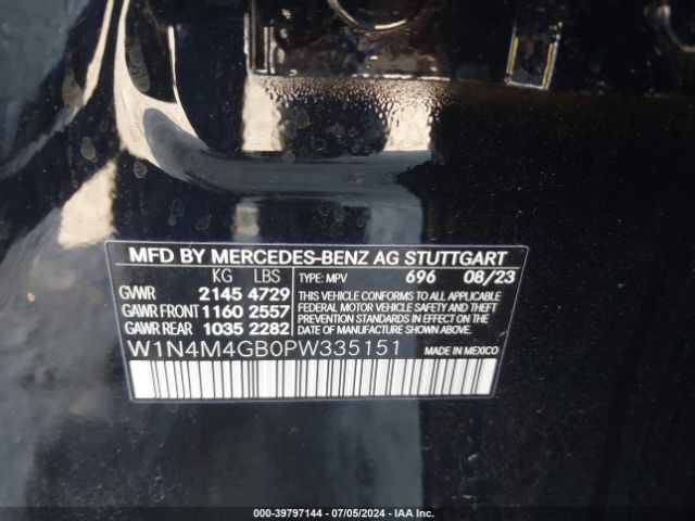 W1N4M4GB0PW335151 Mercedes-Benz GLB 250