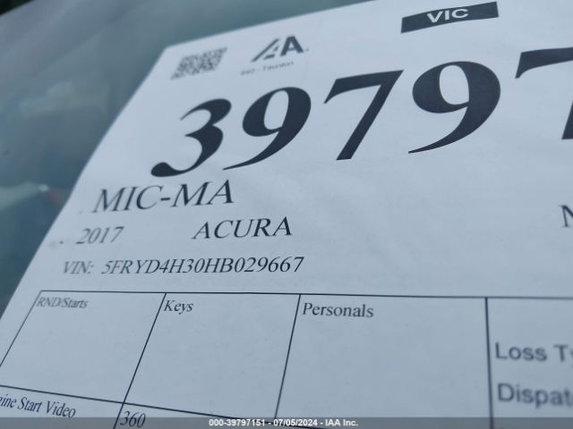 5FRYD4H30HB029667 Acura MDX