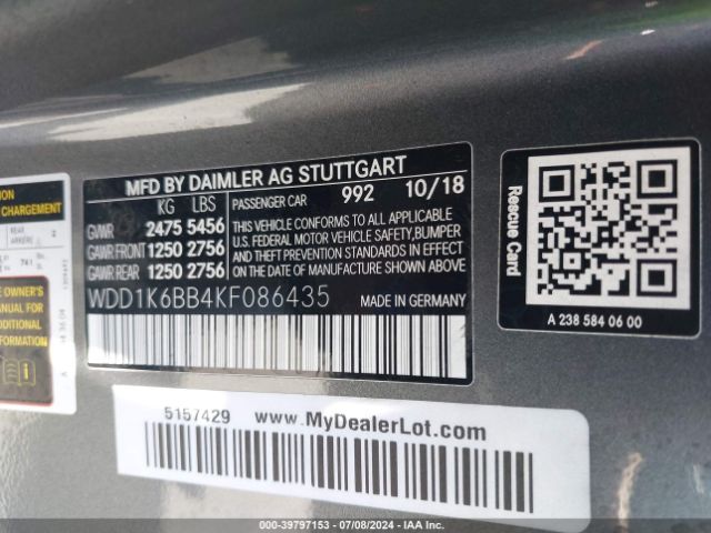 WDD1K6BB4KF086435 Mercedes-Benz Amg E 53 4matic