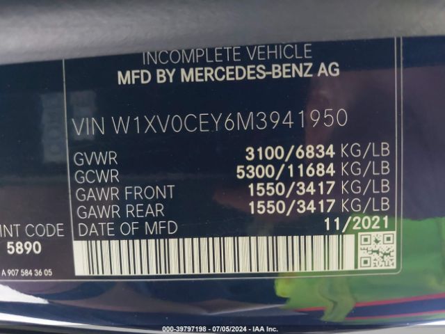 W1XV0CEY6M3941950 Mercedes-Benz Metris