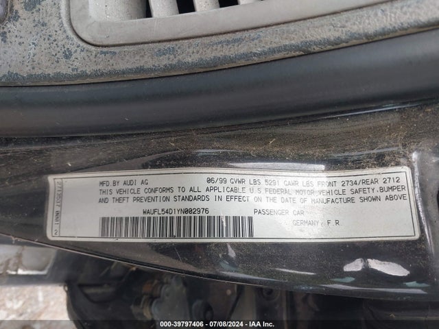 2000 AUDI A8 WAUFL54D1YN002976 Photo 8
