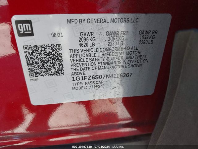 2022 CHEVROLET BOLT EUV 1G1FZ6S07N4116367 Photo 8