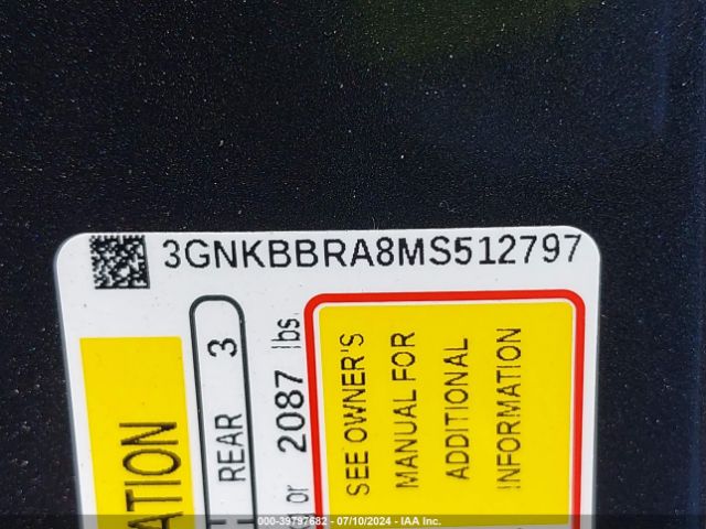3GNKBBRA8MS512797 Chevrolet Blazer Fwd 1lt