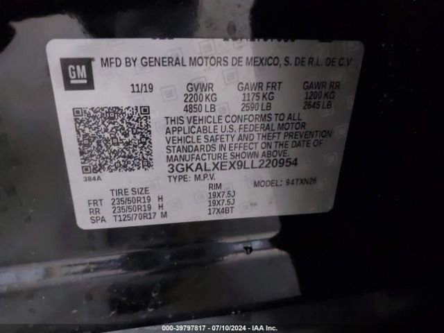 3GKALXEX9LL220954 GMC Terrain Awd Denali
