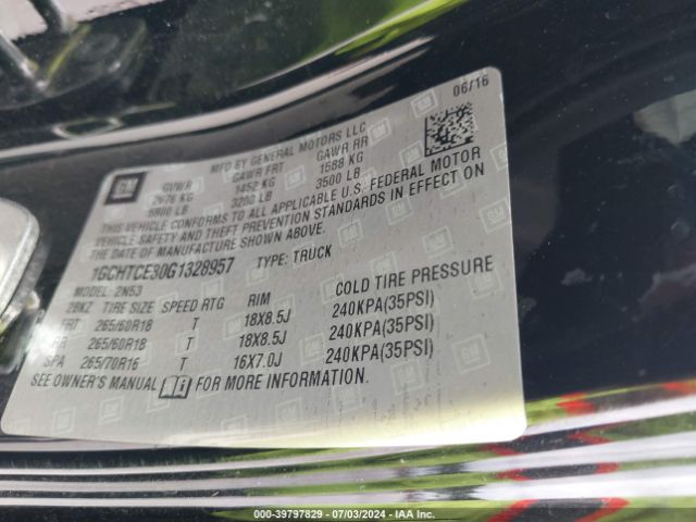 1GCHTCE30G1328957 Chevrolet Colorado Lt