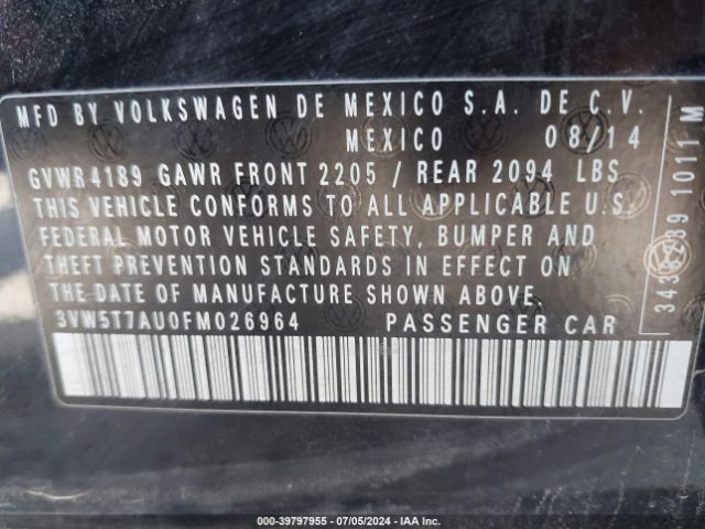 3VW5T7AU0FM026964 Volkswagen Golf Gti 2.0t S 4-door