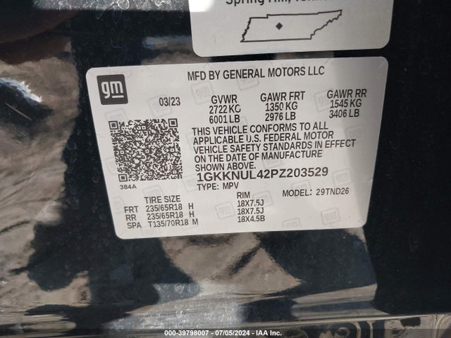 GMC Acadia Awd Slt 2023 1GKKNUL42PZ203529 Image 9