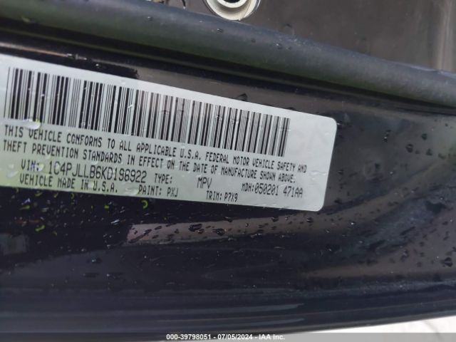 1C4PJLLB6KD196922 Jeep Cherokee Latitude Plus Fwd