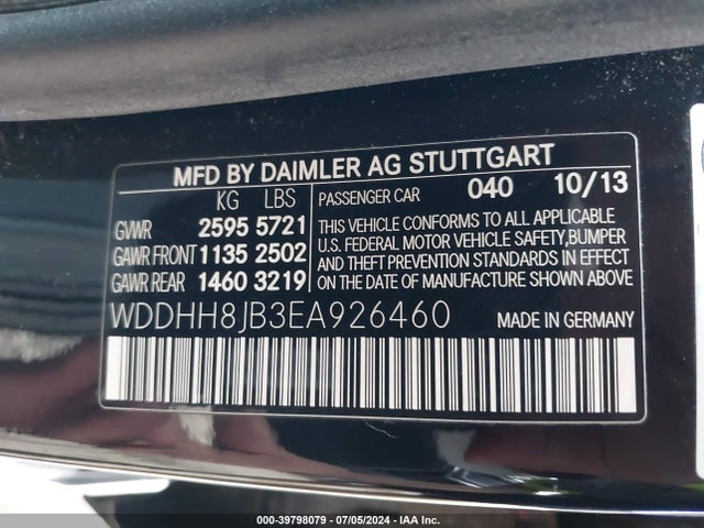 WDDHH8JB3EA926460 Mercedes-Benz E 350 4matic