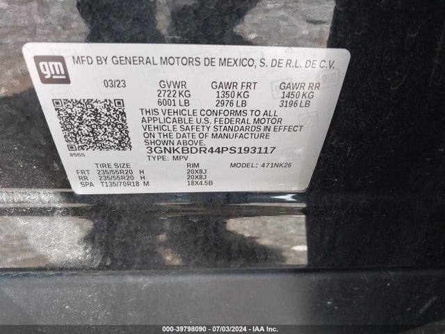 Chevrolet Blazer Fwd 3lt 2023 3GNKBDR44PS193117 Image 9