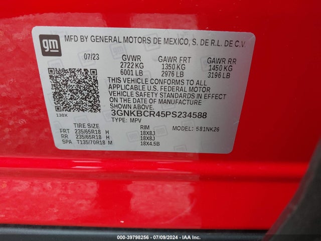 Chevrolet Blazer Fwd 2lt 2023 3GNKBCR45PS234588 Image 9