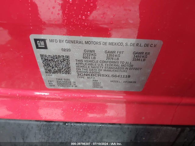 Chevrolet Blazer Fwd 2lt 2020 3GNKBCRSXLS641119 Image 9