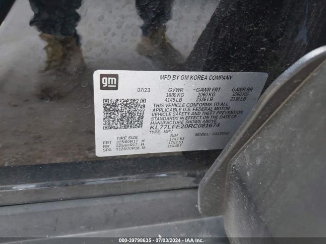 KL77LFE20RC081674 Chevrolet Trax Fwd Sp