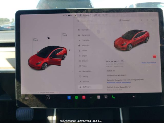 5YJ3E1EB1KF389637 Tesla Model 3 Long Range/performance