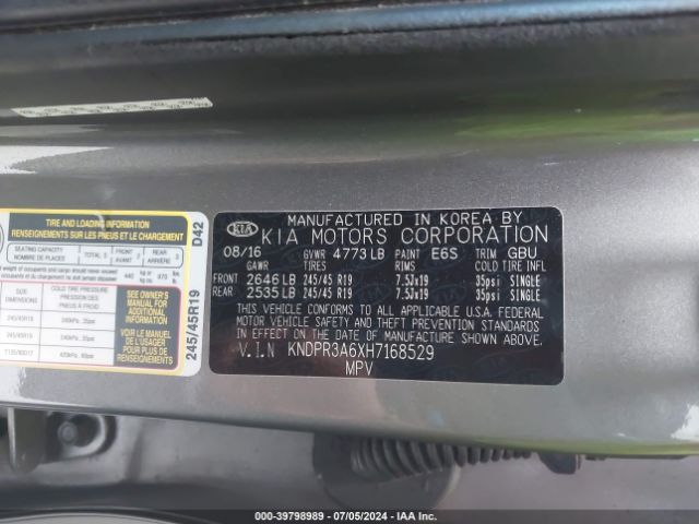 KNDPR3A6XH7168529 KIA Sportage Sx Turbo