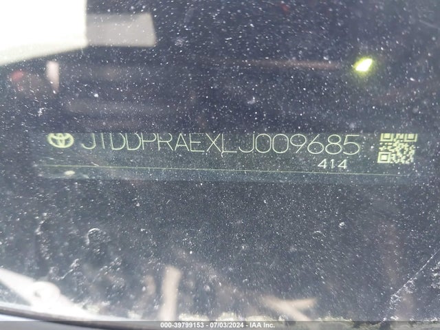 Toyota COROLLA L 2020 JTDDPRAEXLJ009685 Image 9