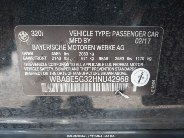 WBA8E5G32HNU42968 BMW 320i Xdrive
