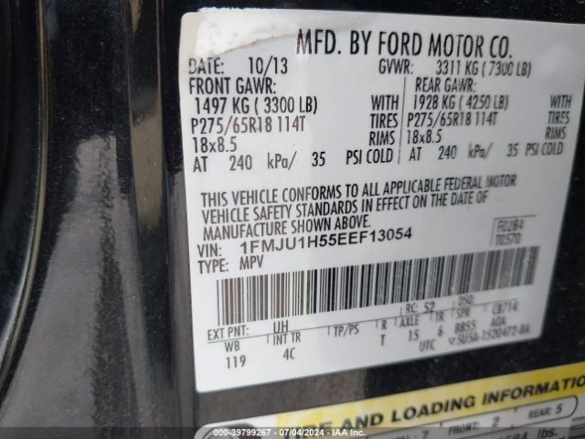 1FMJU1H55EEF13054 Ford Expedition Xlt