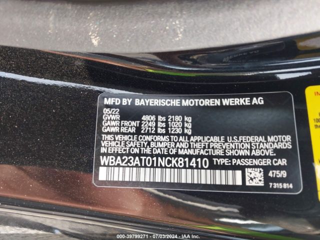 WBA23AT01NCK81410 BMW 430I