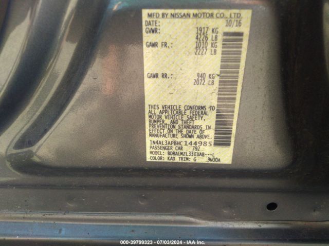 1N4AL3AP8HC144985 Nissan Altima 2.5 Sv