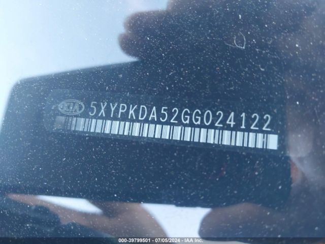 5XYPKDA52GG024122 KIA Sorento 3.3l Sxl