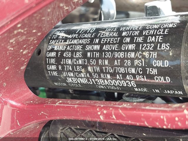 2011 KAWASAKI VN1700 JKBVNRJ13BA000936 Photo 9