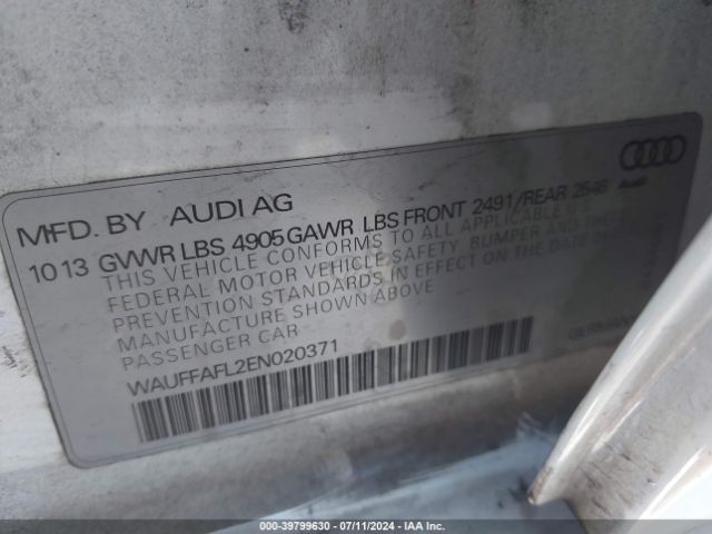 WAUFFAFL2EN020371 Audi A4 2.0t Premium