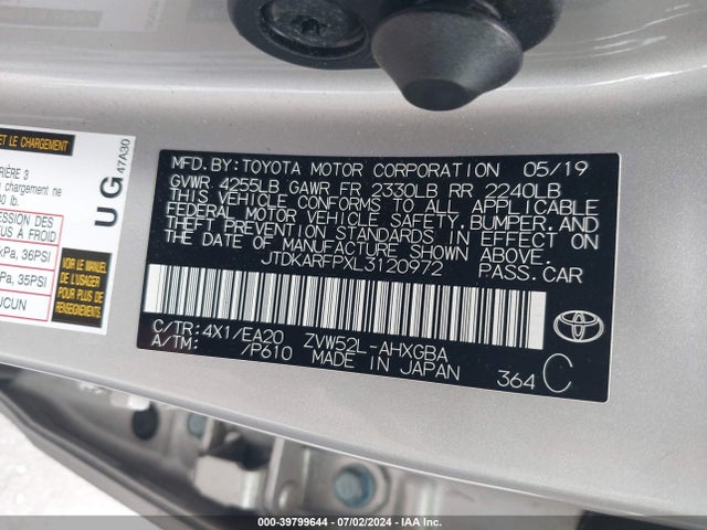 Toyota Prius Prime Limited 2020 JTDKARFPXL3120972 Image 9