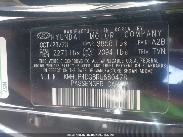 KMHLP4DG8RU680478 Hyundai Elantra Limited