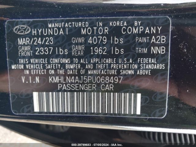 KMHLN4AJ5PU068497 Hyundai Elantra Hybrid Limited