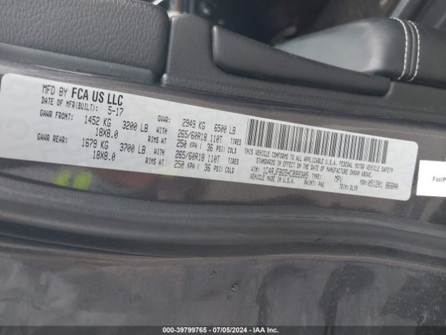 1C4RJFBG5HC899305 Jeep Grand Cherokee Limited 4x4