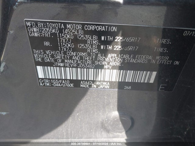 Toyota Rav4 Xle 2015 JTMWFREV9FJ053462 Image 9