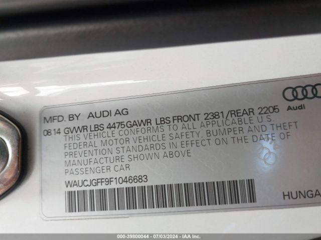 WAUCJGFF9F1046683 Audi A3 2.0 Tdi Premium