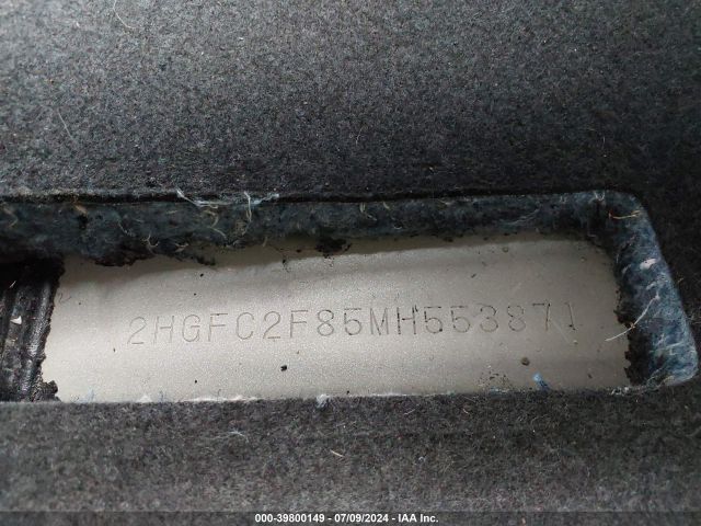 2HGFC2F85MH553871 Honda Civic Sport