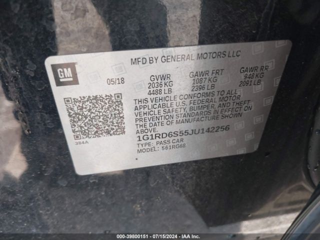 1G1RD6S55JU142256 Chevrolet Volt Premier