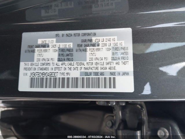 Mazda Cx-5 Touring 2021 JM3KFBCM6M0496307 Image 9