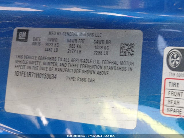 Chevrolet Camaro 1ss 2017 1G1FE1R71H0130634 Image 9