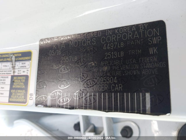 KIA Optima Lx 2016 KNAGT4L32G5095304 Image 9