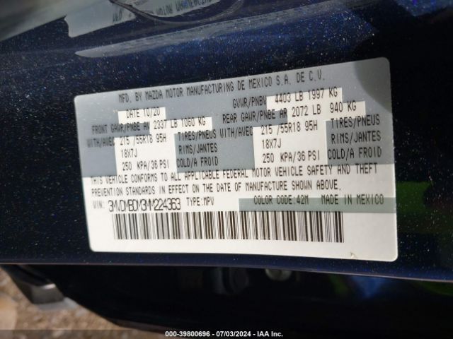3MVDMBDM3MM224363 Mazda Cx-30 Premium