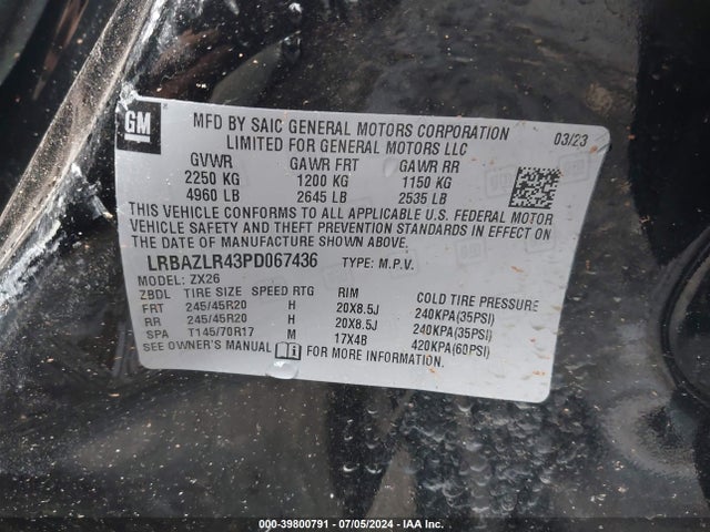LRBAZLR43PD067436 Buick Envision Preferred Fwd