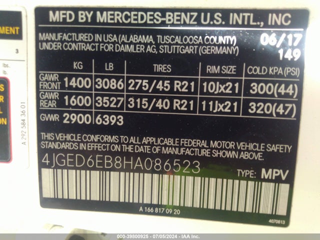 4JGED6EB8HA086523 Mercedes-Benz Amg Gle 43 Coupe 4matic