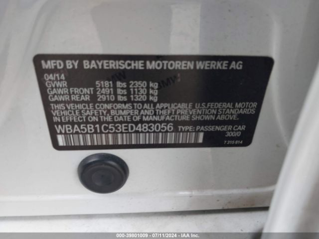 WBA5B1C53ED483056 BMW 535i