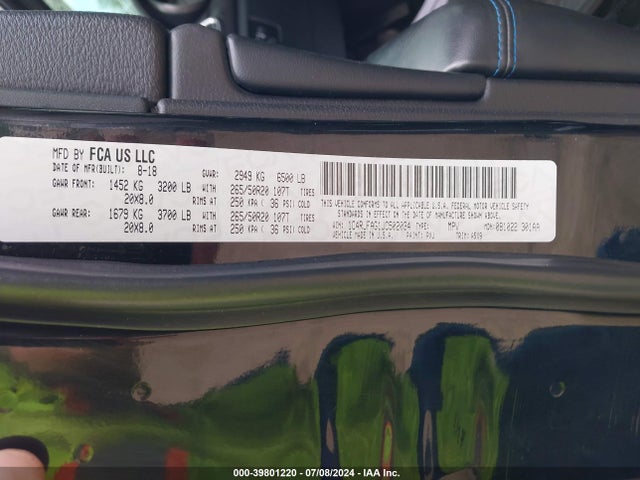 1C4RJFAG1JC502034 Jeep Grand Cherokee Upland 4x4