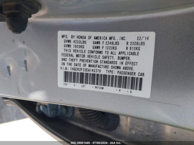 1HGCR2F32EA145379 Honda ACCORD LX