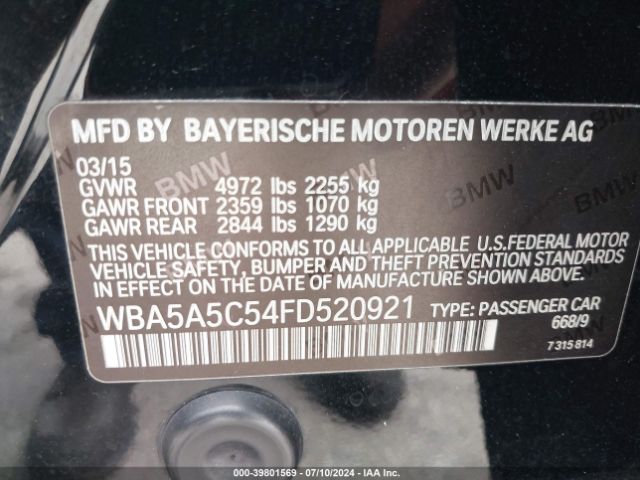 WBA5A5C54FD520921 BMW 528I