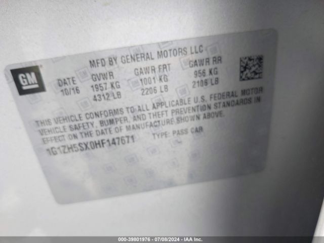 1G1ZH5SX0HF147671 Chevrolet Malibu Premier