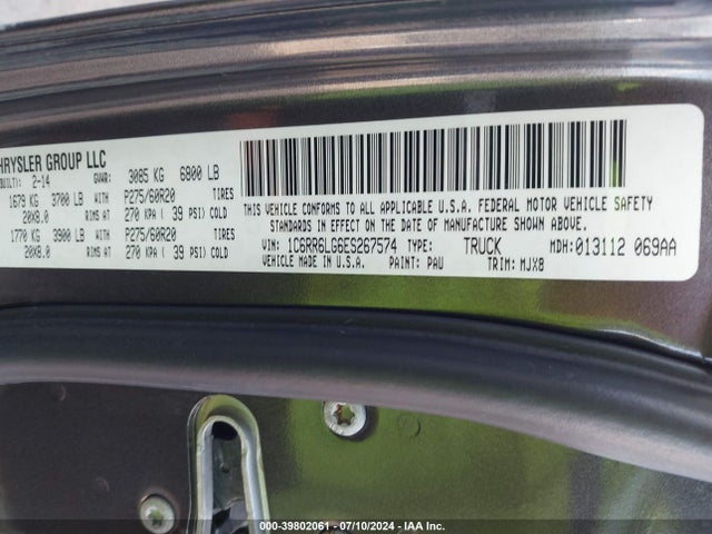 1C6RR6LG6ES267574 RAM 1500 Lone Star
