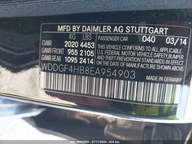 WDDGF4HB8EA954903 Mercedes-Benz C 250