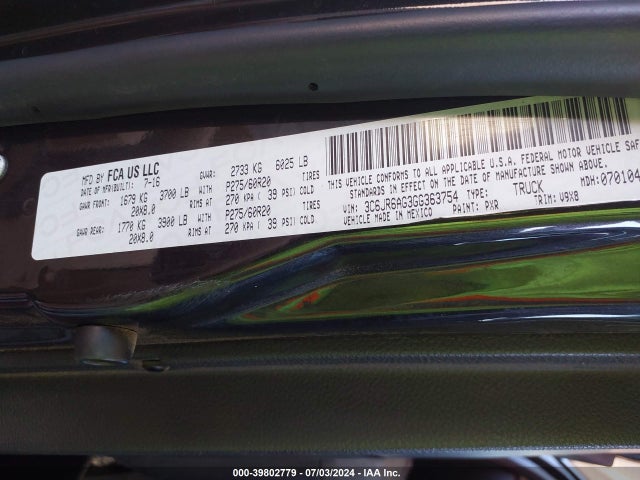 RAM 1500 Express 2016 3C6JR6AG3GG363754 Image 9